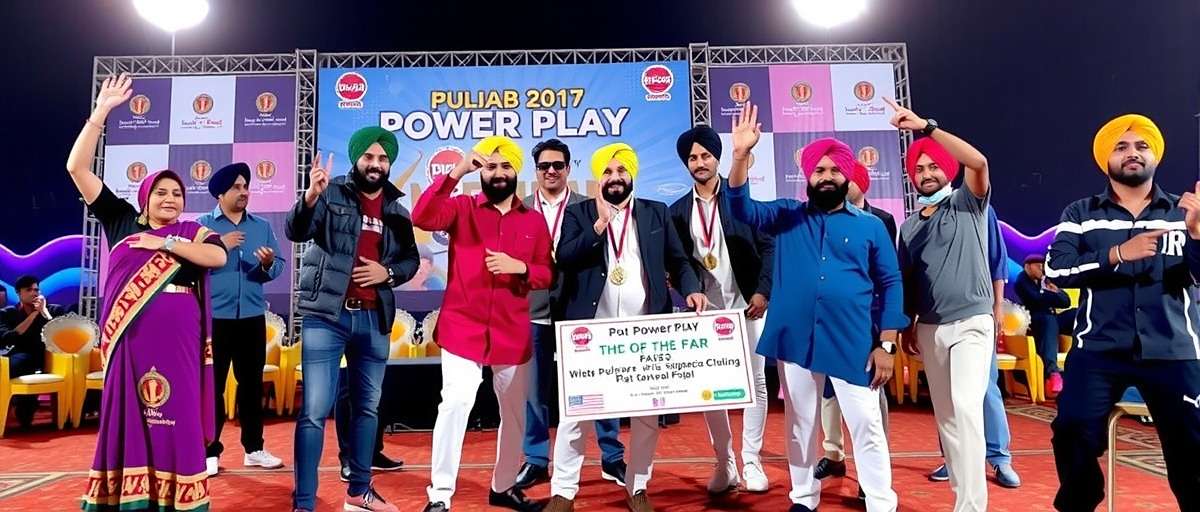 Punjab Power Play - Community Celebration Punjab Power Play community event showing players celebrating victory with Bhangra dance animations