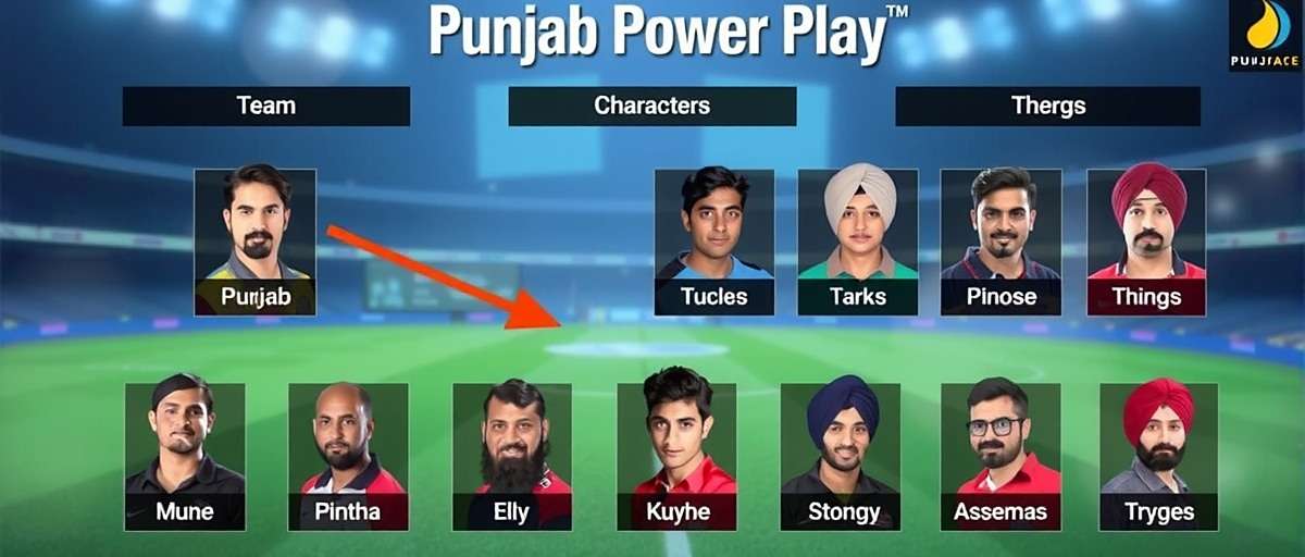 Punjab Power Play - Expert Team Configuration Punjab Power Play team selection screen showing optimal character combination with regional synergies